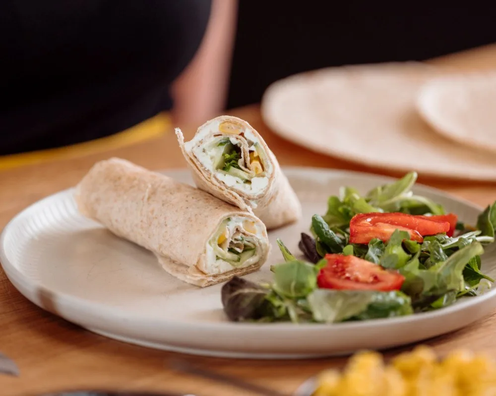 Wraps au concombre et à la feta
