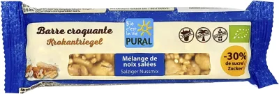 Barre croquante mélange de noix salées