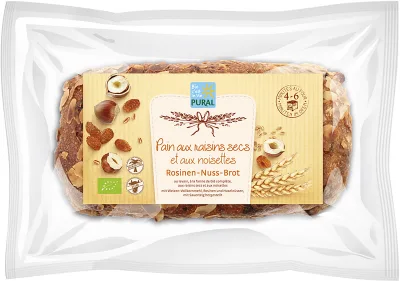 Pain aux raisins secs et aux noisettes