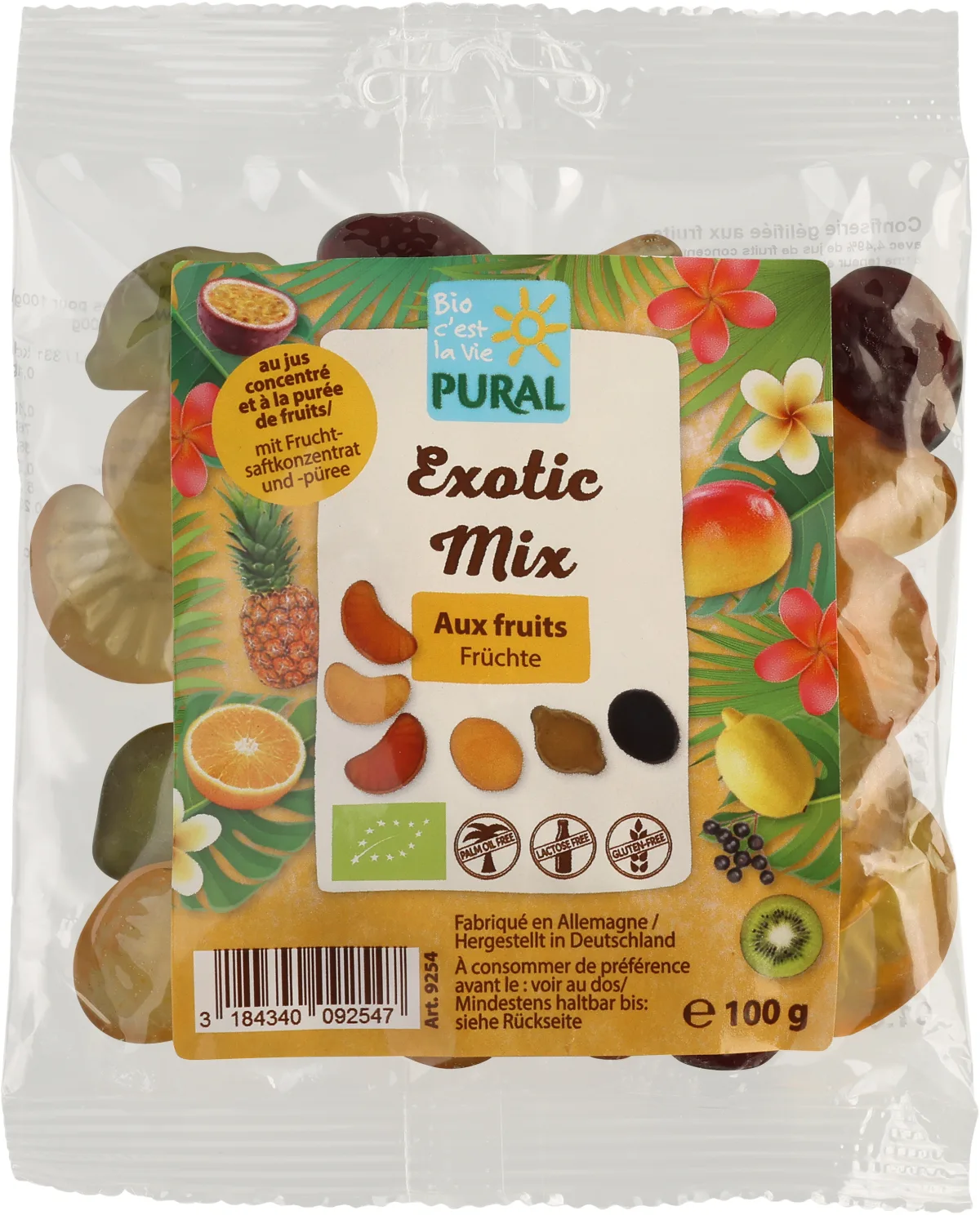 Exotic Mix confiserie gelifiée aux fruits exotiques avec gélatine
